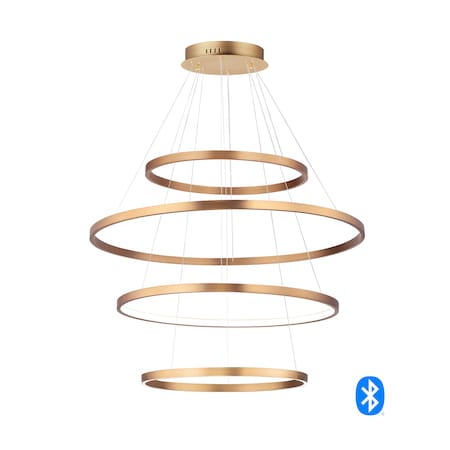 Et2 Groove 4-Tier LED Pendant E22729-GLD